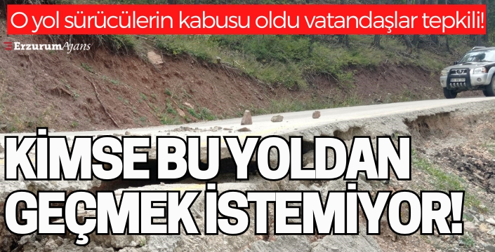 İspir Devedağı gurup yolu sürücülerin kabusu oldu