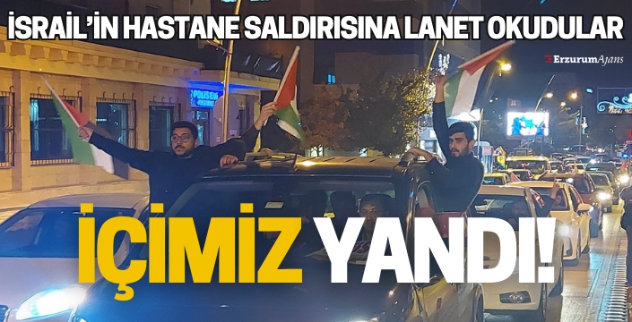 İsrail'in hastane saldırısı protesto edildi