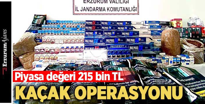 Jandarmadan kaçakçılık operasyonu 