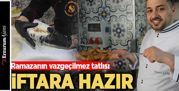 Kadayıf dolması iftar sofraları için hazır