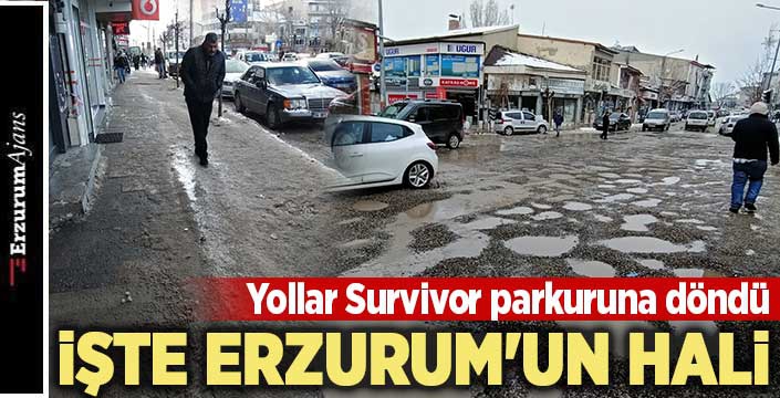 Kaldırımlar buz pisti yollar köstebek yuvası