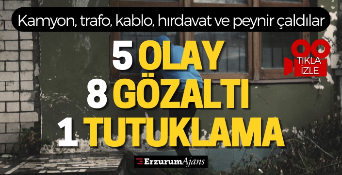 Kamyon, trafo, kablo, hırdavat ve peynir çaldılar