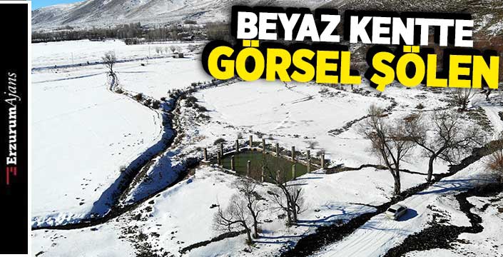 Kar ve buzun birleştiği beyaz kent, görenleri büyülüyor