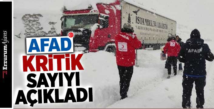 Karda mahsur kalanlara AFAD yetişti 