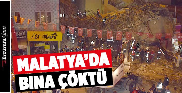 Malatya'da 2 katlı bina çöktü! Yaralılar hastaneye kaldırıldı