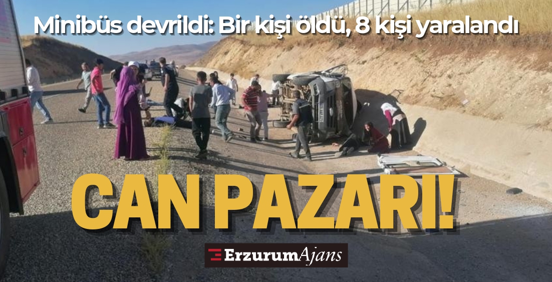 Minibüs devrildi, otoyolda can pazarı yaşandı