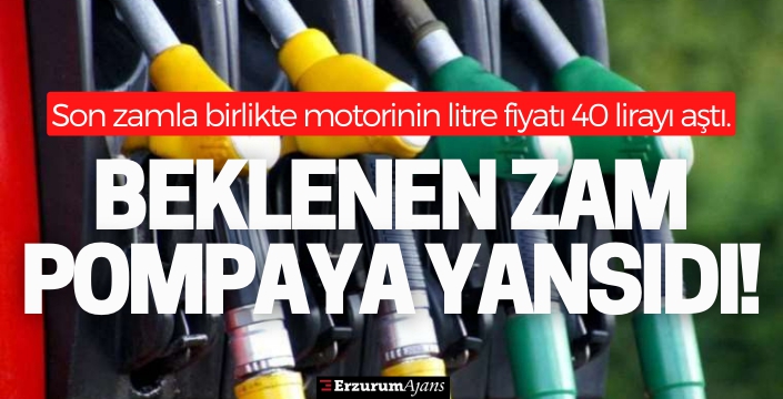 Motorinin litre fiyatı 40 lirayı aştı!