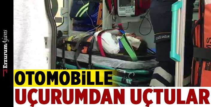 Otomobil uçuruma yuvarlandı: 2 yaralı