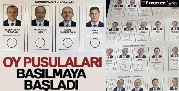 Oy pusulaları basılmaya başladı