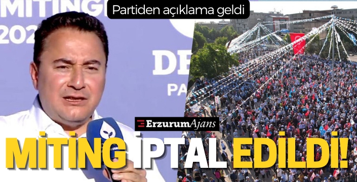 Partiden açıklama geldi, miting iptal edildi