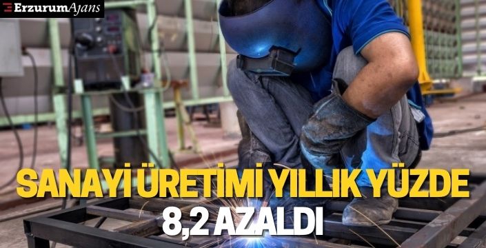 Sanayi üretimi yıllık yüzde 8,2 azaldı