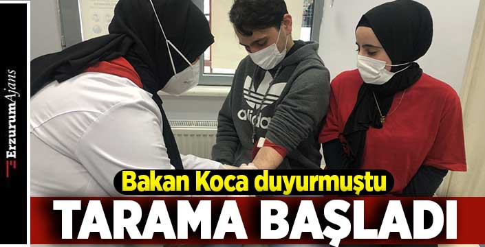 SMA taramasına başlandı