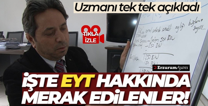 Sosyal Güvenlik Başuzmanı Karakaş, EYT aylıkları hakkında merak edilenleri yanıtladı