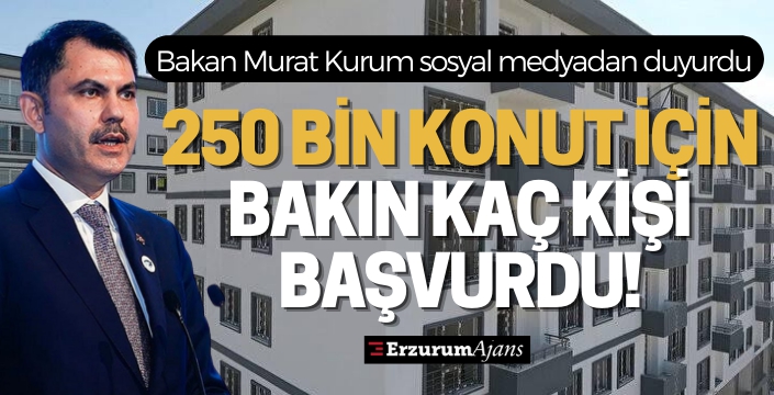 Sosyal konut projesine başvuranların sayısı 4 milyona yaklaştı