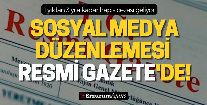 Sosyal medya düzenlemesi Resmi Gazete'de!