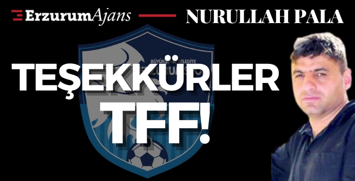 Teşekkürler TFF!