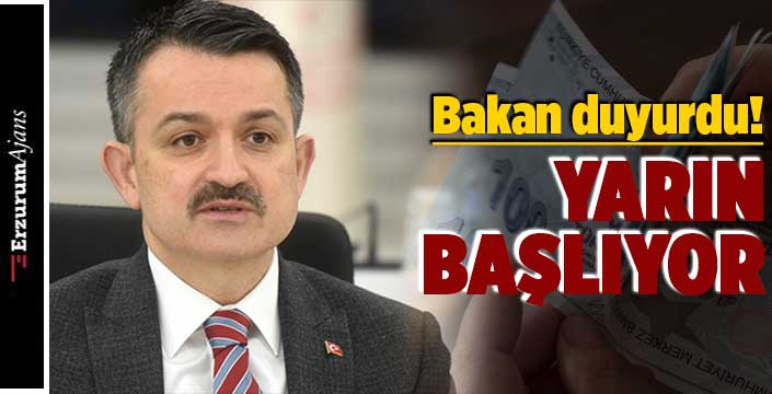 Üreticilere destek ödemesi yarın başlıyor