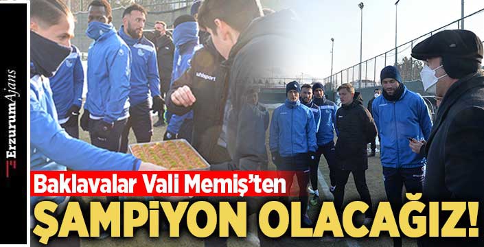 Vali Memiş'ten BB Erzurumspor antrenmanına ziyaret