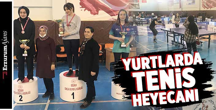 Yurtlar arası tenis turnuvası heyecanı